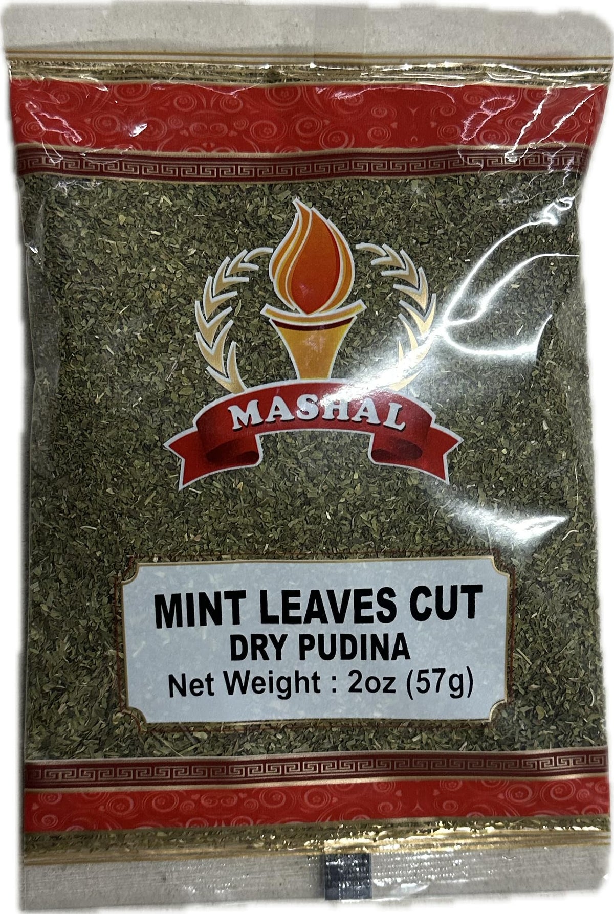 Mashal Mint Leaves Cut - Dried mint leaves cut and sifted - Halal - No stems (2 Oz)