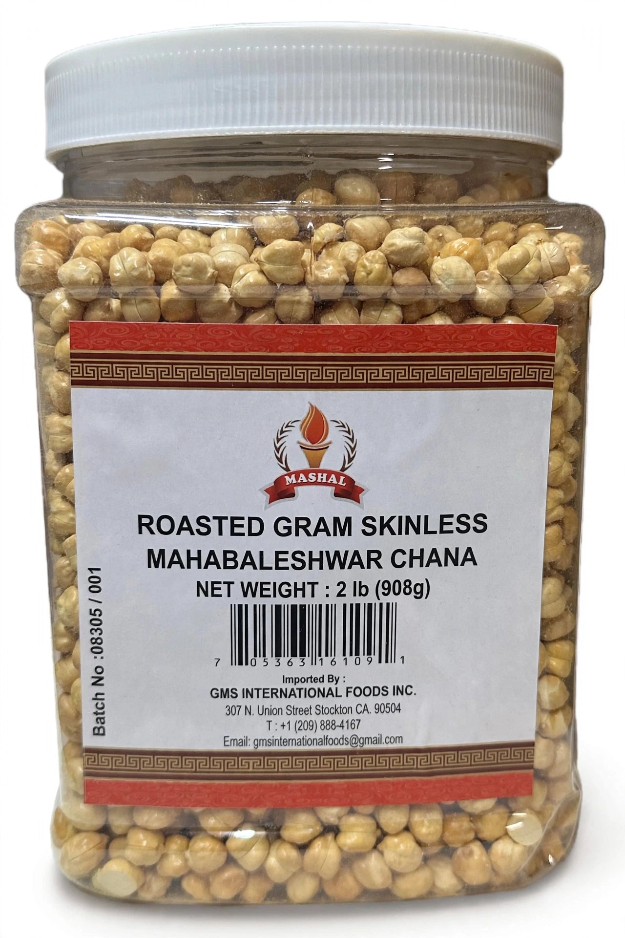 Mashal Roasted Gram Skinless Mahabaleshwar Chana 2 lb 908g roasted chickpeas
