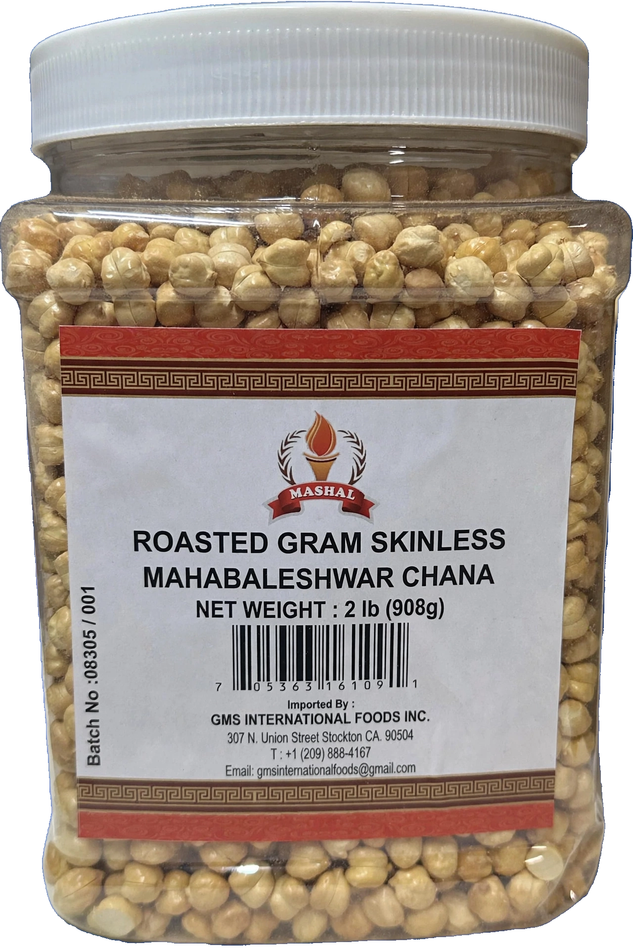 Mashal Roasted Gram Skinless Mahabaleshwar Chana 2 lb 908g roasted chickpeas
