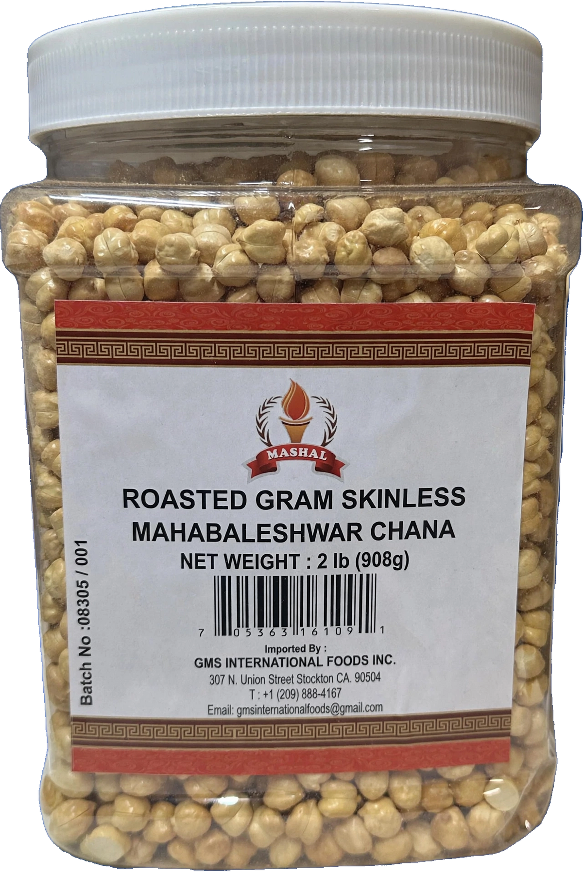 Mashal Roasted Gram Skinless Mahabaleshwar Chana 2 lb 908g roasted chickpeas