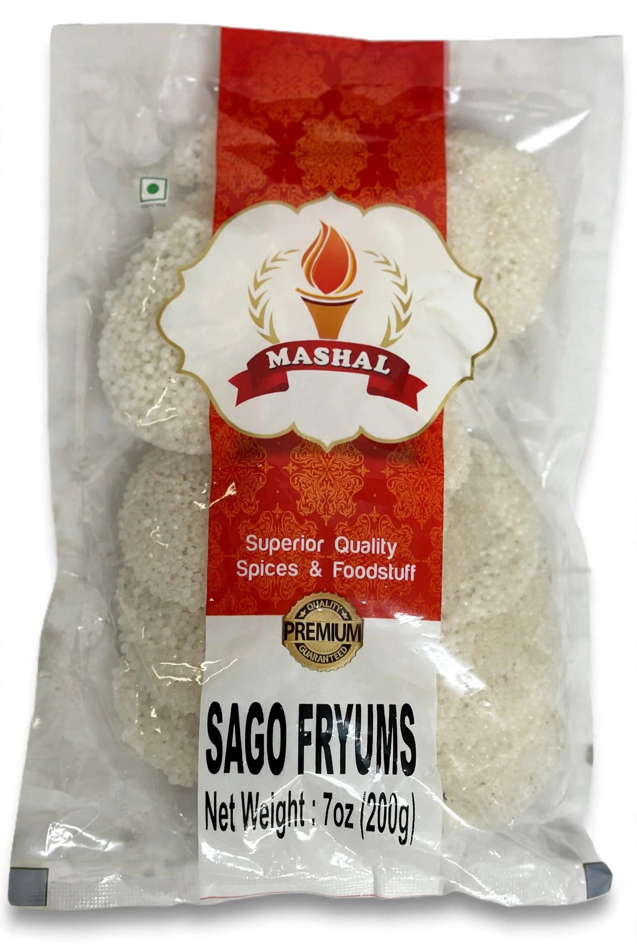Mashal Sago Fryums 200g crispy sabudana fryums for homemade South Asian snacks