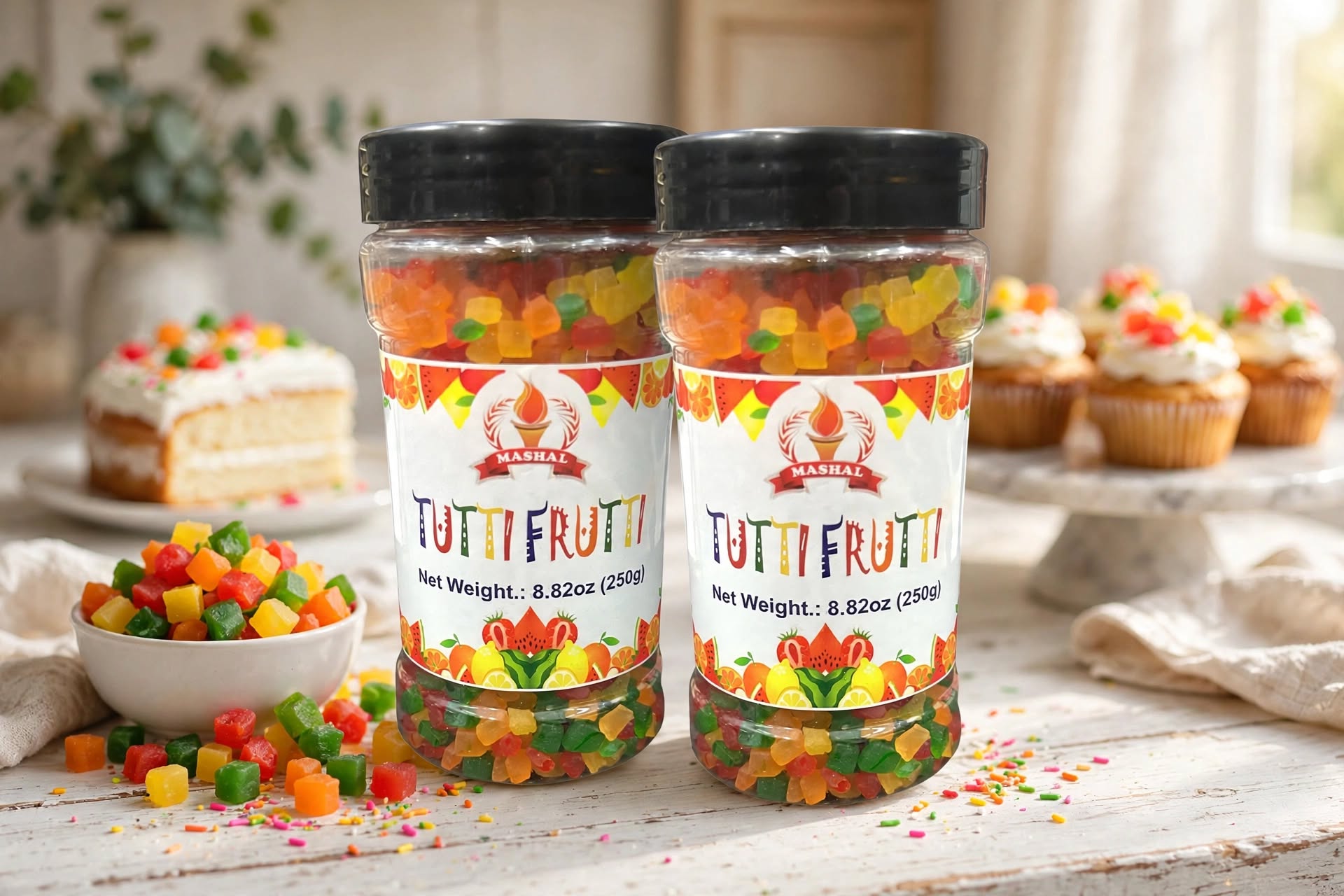 Mashal Tutti Frutti | Colorful Candied Fruit for Baking